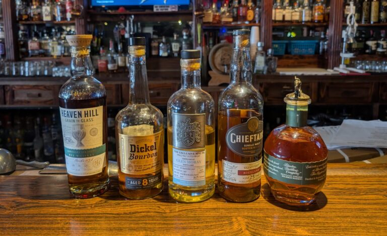 Chieftain’s, Glen Moray, Blanton’s, Dickel, Heaven Hill