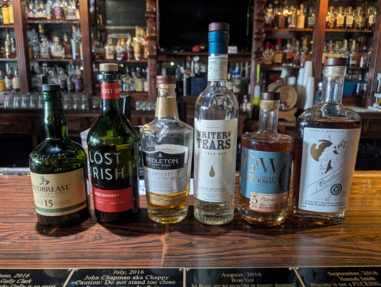 Writers’ Tears, Midleton, High West, G&W, WWS, and Redbreast